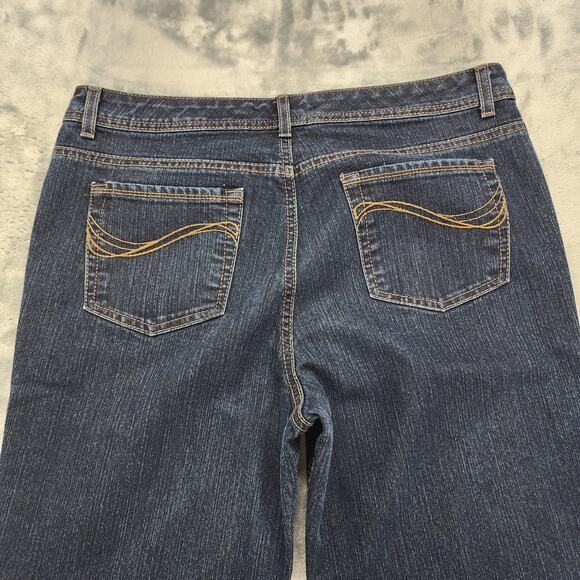 Charter Club Jeans Womens 12 Blue Dark Wash Classic Fit Straight Leg Stretch - Picture 4 of 12